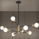 Candelabro BeSlowe Sputnik 8-Light Black Gold Height Adj.