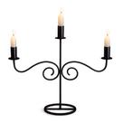 Candelabro Castiçal Clássico Ferro Artesanal Porta Velas Dourado ou Preto Candelabro Castiçal Clássico Ferro Artesanal Porta Velas Dourado ou Preto