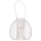 Candelabro Castiçal De Metal Branco com 1 Copo de Vidro Para Vela