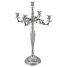 Candelabro Cinco Pontas Prata Design Classico Alto Padrão Candelabro Cinco Pontas Prata Design Classico Alto Padrão