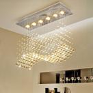 Candelabro CRYSTOP Modern Wave retangular de cristal cromado