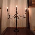 Candelabro de Ferro Estilo Medieval Gótico Decoração Sofisticada e Artesanal Premium