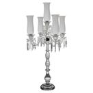 Candelabro Decorativo 1mt Cristal Papidado Cupula Pingentes Candelabro Decorativo 1mt Cristal Papidado Cupula Pingentes