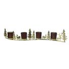 Candelabro Decorativo Natalino com 4 Velas - 62,5x11x10cm - Candelabro com Design Clássico