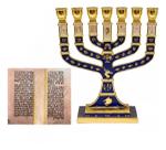 Candelabro Espelhado 12 Tribos Azul Candelabro Espelhado 12 Tribos Azul