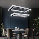 Candelabro Finktonglan Modern de 2 anéis de cristal LED 58W 6000K