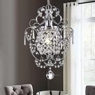 Candelabro FLSFU Mini Crystal Chrome 1-Light para banheiro 39,7 cm