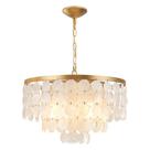 Candelabro HLMRCHEN de Concha - 4 Luzes, Dourado/Branco, 18"