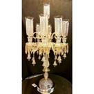 Candelabro Imponente Cristais Ambar Pingentes Formosa