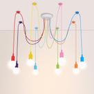 Candelabro JLDSO Colorful Spider Kids para quarto e sala de jogos