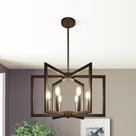 Candelabro Klgxnrd Modern Farmhouse preto de 6 luzes com LED