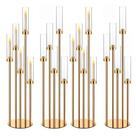 Candelabro MEISHAONV Gold 108 cm de 5 braços com abajur de acrílico
