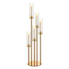 Candelabro MEISHAONV Gold Metal de 5 braços 48-88 cm com abajur de acrílico Candelabro MEISHAONV Gold Metal de 5 braços 48-88 cm com abajur de acrílico