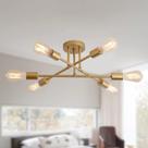 Candelabro MEIXISUE Gold Modern Sputnik de 6 luzes listado pela UL