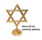 Candelabro Menora Estrela De Davi Dourado GRANDE