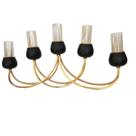 Candelabro Metal Dourado com Preto para 5 Velas