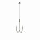 Candelabro Modway Rekindle 6 luzes polido em níquel marrom