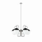 Candelabro Modway Stellar de 5 luzes em vidro opalino em níquel