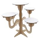 Candelabro Porta Doces Linha Premium - Mdf Branco