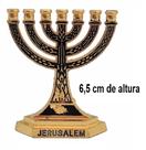 Candelabro Sete Pontas - Menora Pequena - Importado De Israel DOURADA