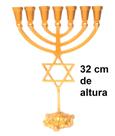 Candelabro Sete Pontas - Menorah Grande 32 cm dourado Candelabro Sete Pontas - Menorah Grande 32 cm dourado