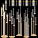 Candelabro Tandefio 4 conjuntos de acrílico de 108 cm de altura com abajures