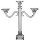 Candelabro Três Pontas Todo em Cristal Lapidado Classico Candelabro Três Pontas Todo em Cristal Lapidado Classico
