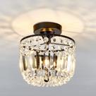 Candelabro YYJLX Small Crystal 2 Lights Modern Black
