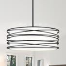 Candelabro ZLNIDJIA 50cm, tambor preto de 5 luzes, preto/branco Candelabro ZLNIDJIA 50cm, tambor preto de 5 luzes, preto/branco