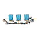 Candle Accent Plus Inspired Peacock Inspired Trio Iron Glass Plastic Candle Accent Plus Inspired Peacock Inspired Trio Iron Glass Plastic