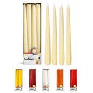 Candle BOLSIUS Unperfumed Ivory Dinner de 25 cm, pacote com 4 unidades, 8 horas de queima
