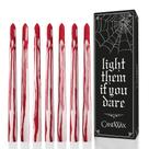 Candle CANDWAX, 25 cm, sem gotejamento, conjunto de 12 Blood White