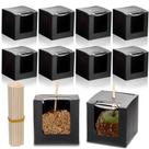 Candy Apple Boxes ZEAYEA, pacote com 50 furos e palitos, 10 x 10 x 10 cm