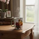 Caneca 120ml alça prática dec.flores