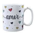 Caneca 300ml - AMOR - Porcelana Decorada