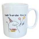 Caneca 300ml - Porcelana - Decoração Flork - Feliz Aniversário ELA