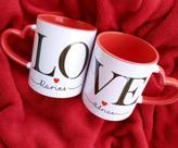 Caneca 325 ml com alça de coração