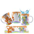 Caneca 325ml Cerâmica Feliz Páscoa Ursinho Carinhosos