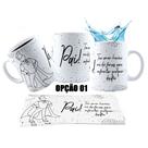 Caneca 325ml Feliz Dia Dos Pais Minimalista Linhas Presente