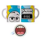 Caneca 325ml Gino Bocão Alto em Ironia Engraçada Meme