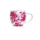 Caneca 3D Camélia Primavera Borossilicato 250ml Parede Dupla