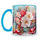 Caneca 3D com Estampa de Flores - Modelo 3 - 325ml