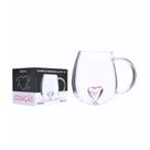 Caneca 3D Coração Borossilicato 350ml Allmix