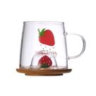Caneca 3D Morango com Base de Bambu 280ML 223075 - Allmix Caneca 3D Morango com Base de Bambu 280ML 223075 - Allmix