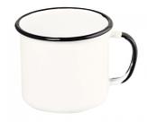 Caneca Aço Esmaltado 10cm 670ml Branco Ewel