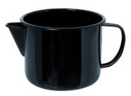 Caneca Aço Esmaltado 12cm 1 Litro Com Bico Preto Ewel