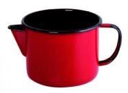 Caneca Aço Esmaltado 12cm 1 Litro Com Bico Vermelho Ewel