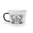Caneca Acqua 366Ml Branco / Preto - I Love Pug