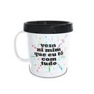 Caneca Acrílica Rosqueável Personalizada - Carnaval - Vem Ni Mim - Preto - 1 unidade - Rizzo Caneca Acrílica Rosqueável Personalizada - Carnaval - Vem Ni Mim - Preto - 1 unidade - Rizzo