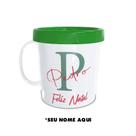 Caneca Acrílica Rosqueável Personalizada - Feliz Natal com Nome - Verde - 1 unidade - Rizzo Caneca Acrílica Rosqueável Personalizada - Feliz Natal com Nome - Verde - 1 unidade - Rizzo